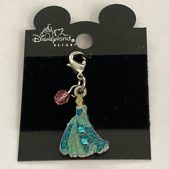 Vintage Disney Cinderella Clip On Charm Princess Zipper Pull Purse Signed Bead - Picture 4 of 10